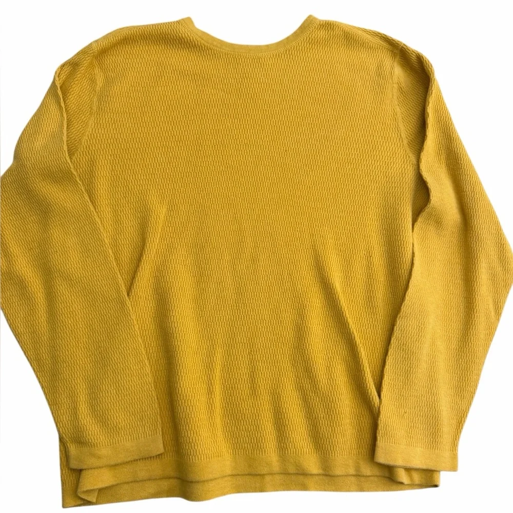 Banana Republic Men’s‎ Mustard Waffle Knit Crewneck Sweater XL